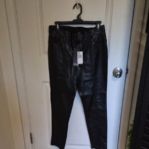 Truth Black Faux Leather Skinny Pants